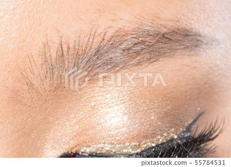 Body Part Eye with Eyelash close up Fashion makeup Body Part Eye with Eyelash close up Fashion makeup 55784531