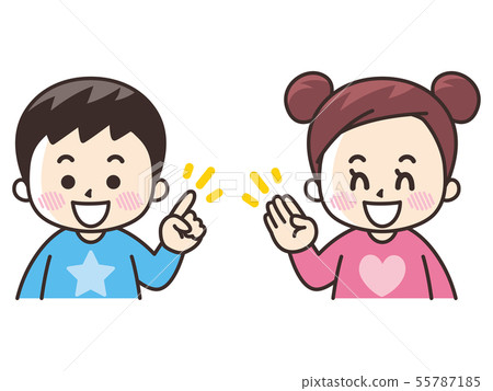 Child to introduce - Stock Illustration [55787185] - PIXTA