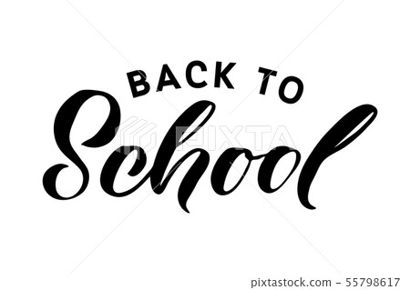 Back to school vector calligraphy illustration isolated on white background. Typography for banners Back to school vector calligraphy illustration isolated on white background. Typography for banners 55798617