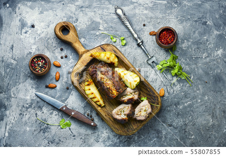 Meatloaf with fruit and nuts Meatloaf with fruit and nuts 55807855