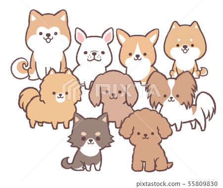 Dog gathering Dog gathering 55809830