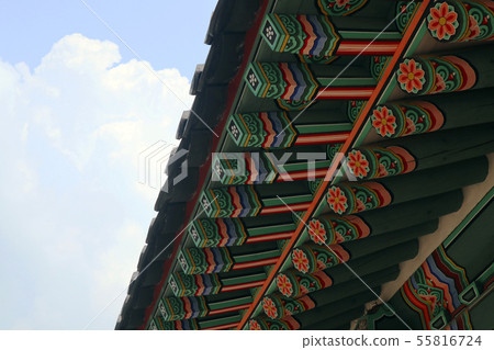 昌德宮韓國傳統圖案韓國地標瓷磚韓國文化財產 昌德宮韓國傳統圖案韓國地標瓷磚韓國文化財產 55816724