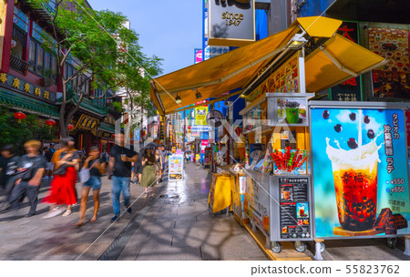 日本的橫濱城市景觀木薯粉席捲橫濱唐人街(唐人街的Tapioka熱潮) 日本的橫濱城市景觀木薯粉席捲橫濱唐人街(唐人街的Tapioka熱潮) 55823762