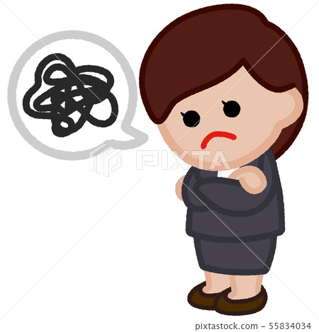 Business woman embarrassed - Stock Illustration [55834034] - PIXTA