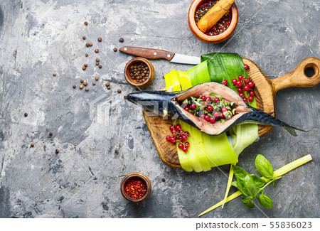 Raw fish with berry filling Raw fish with berry filling 55836023