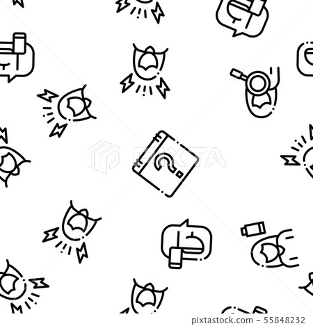 Symptomps Of Pregnancy Seamless Pattern Vector 55848232