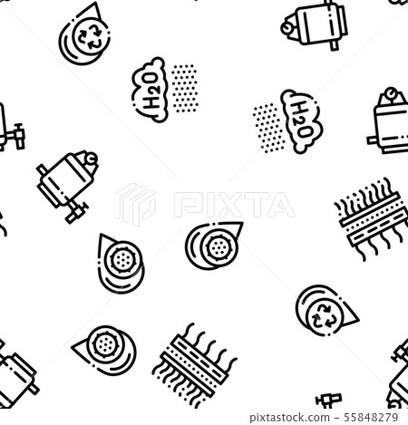 Water Treatment Seamless Pattern Vector Water Treatment Seamless Pattern Vector 55848279