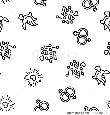 Wedding Seamless Pattern Vector Wedding Seamless Pattern Vector 55848423