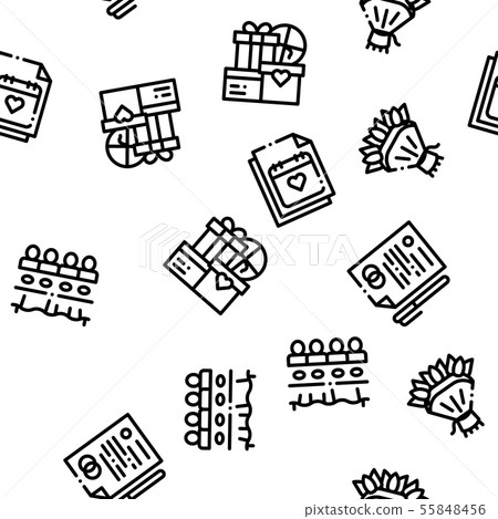 Wedding Seamless Pattern Vector Wedding Seamless Pattern Vector 55848456