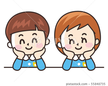 Children wearing cheeks 55848735