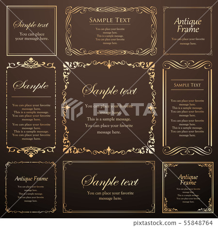 Luxury frame design, calligraphic material, luxury, template, [copy space] 55848764