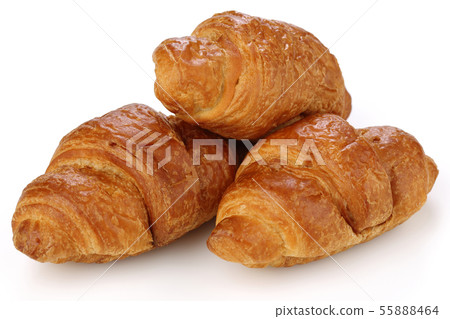 Chocolate croissants isolated on white Chocolate croissants isolated on white 55888464