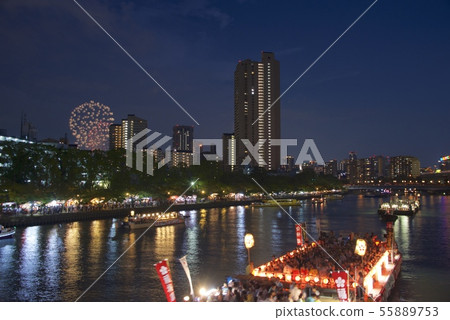 天神祭祀大阪（大阪）煙火表演 55889753