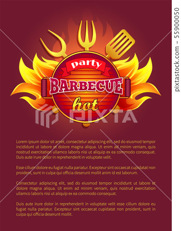 Party Barbeque Grill Leaflet Tools Fork and Paddle 55900050