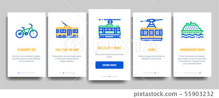 Collection Public Transport Vector Onboarding 55903232