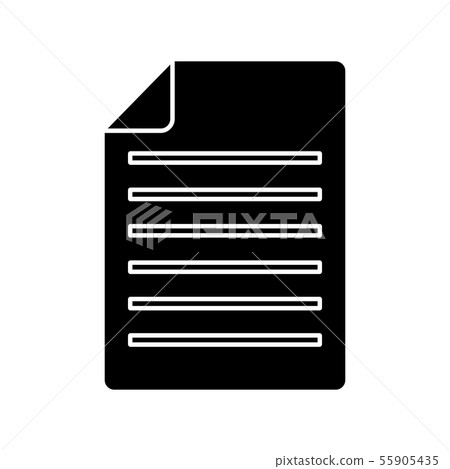 Glyph document icon of symbol. Simple style vector - Stock Illustration ...