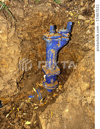 Breakthrough city drink water system. Repairing, Breakthrough city drink water system. Repairing, 55907031