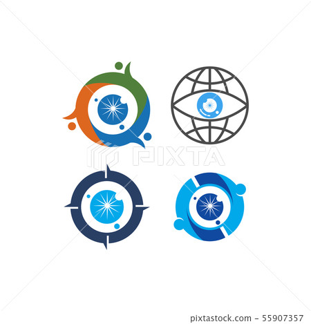 Eye care health logo design template vector icon Eye care health logo design template vector icon 55907357