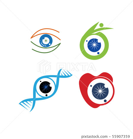 Eye care health logo design template vector icon Eye care health logo design template vector icon 55907359