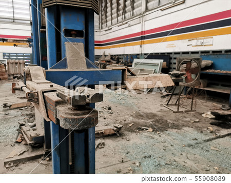 Old car repair warehouse with many car parts Old car repair warehouse with many car parts 55908089