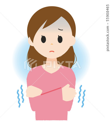 A woman with chills A woman with chills 55908465