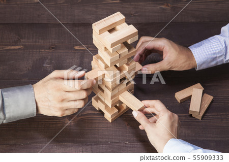 Businessmen Builds a Tower Businessmen Builds a Tower 55909333