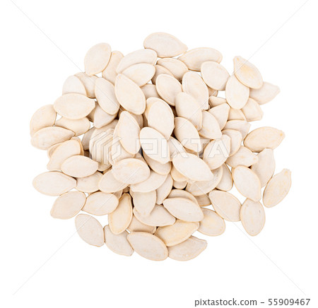 Pumpkin seeds isolated on white background 55909467