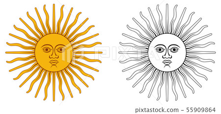 Sun of May - national emblem of Argentina and 55909864