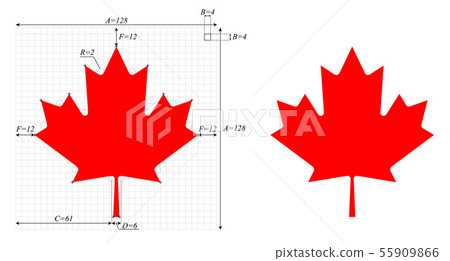 Canadian Maple Leaf, with construction sheet 55909866