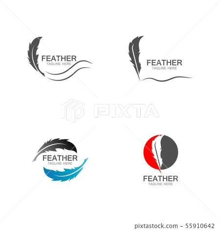 feather logo vector template line feather logo vector template line 55910642