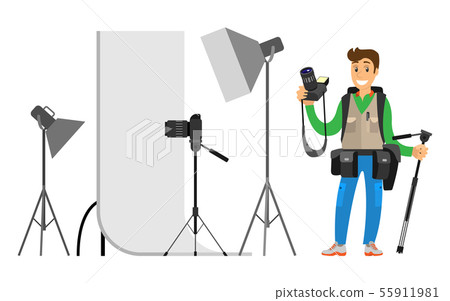 Photographers Taking Picture with Photo Equipment Photographers Taking Picture with Photo Equipment 55911981