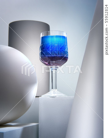 Tasty beverage in wineglass Tasty beverage in wineglass 55912814