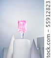 Pink champagne with sparkles 55912823
