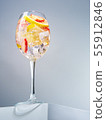 Refreshing lemonade in glass 55912846