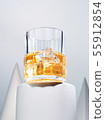 Delicious whiskey with ice 55912854