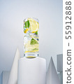 Yummy lemon squash in glasses 55912888