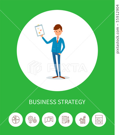 Business Strategy, Businessman Holding Plan Page Business Strategy, Businessman Holding Plan Page 55912904