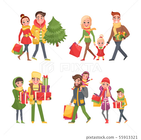 Christmas Shopping, Holiday Preparation in Winter 55913321