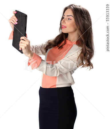 Business woman with tablet computer Business woman with tablet computer 55913339
