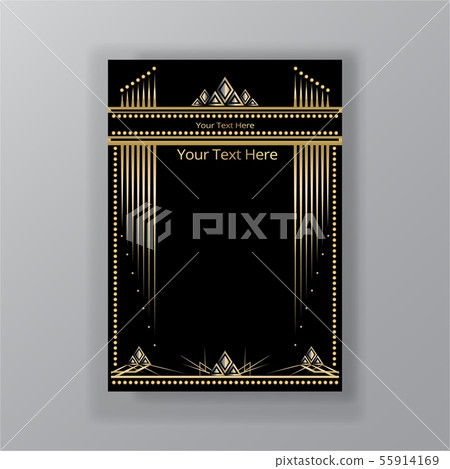 Art Deco page template, retro  style for web 55914169