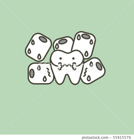 tooth feeling cold from ice, sensitive teeth 55915578