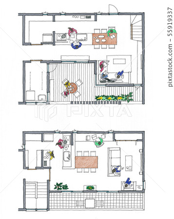 LDK floor plan 55919337