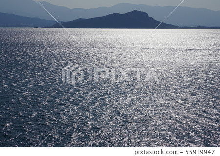 志賀島，福岡的海，天空和波浪風景 55919947