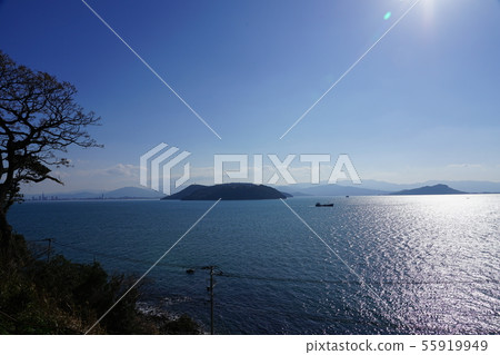 志賀島,福岡的海,天空和波浪風景 志賀島,福岡的海,天空和波浪風景 55919949