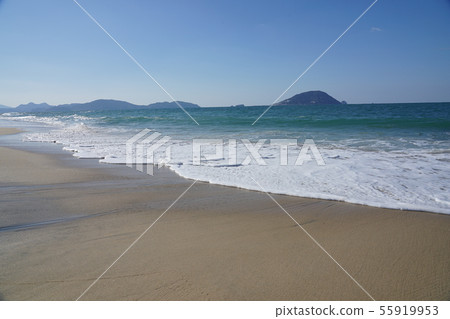 志賀島，福岡的海，天空和波浪風景 55919953