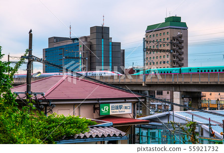 View of Tokyo cityscape Tokyo Tabata station (South exit) etc View of Tokyo cityscape Tokyo Tabata station (South exit) etc 55921732