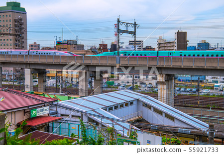 View of Tokyo cityscape Tokyo Tabata station (South exit) etc View of Tokyo cityscape Tokyo Tabata station (South exit) etc 55921733