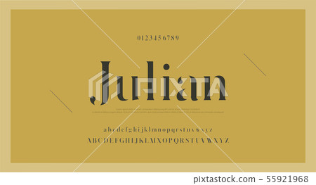 Elegant classic alphabet letters font and number. Elegant classic alphabet letters font and number. 55921968