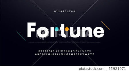 urban modern alphabet font and number. Typography 55921971