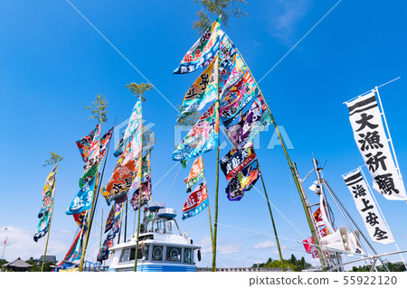 Miyagi Shiogama Minato Festival Mikoshi Maritime Passage Pray for maritime safety reconstruction Attendant ship Miyagi Shiogama Minato Festival Mikoshi Maritime Passage Pray for maritime safety reconstruction Attendant ship 55922120